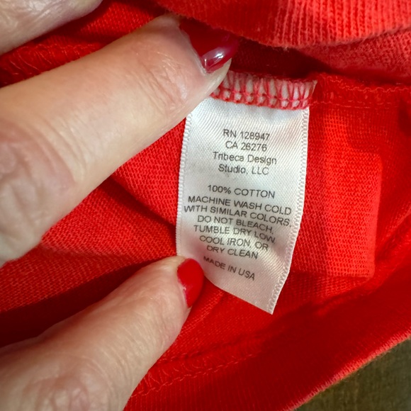 NWT Nili Lotan Red Cotton Brady Tee - Picture 4 of 4